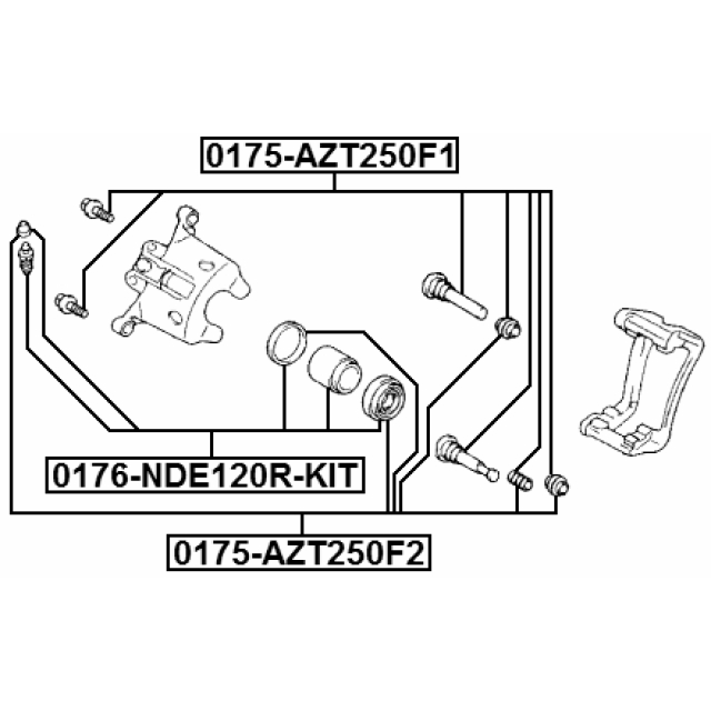 Поршень заднего тормозного суппорта TOYOTA Corolla E12 FEBEST 0176-NDE120R-KIT preview 2