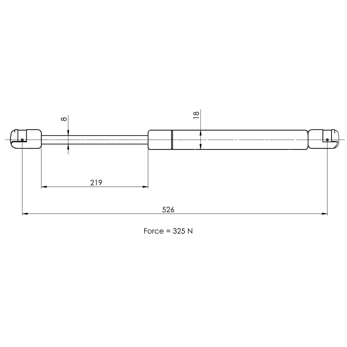 Газовый упор багажника TRIALLI GS 1836 preview 2