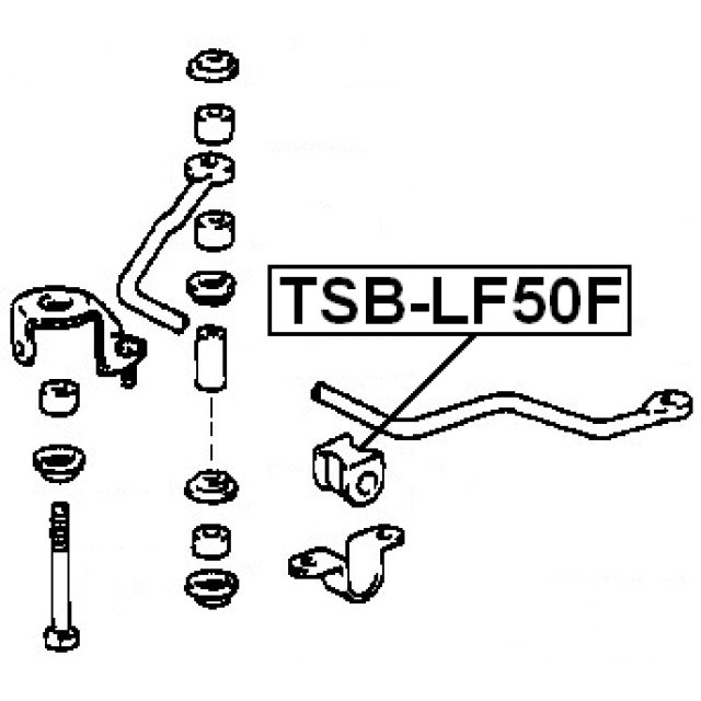 TSBLF50F_втулка стабилизатора переднего центральная! Toyota Land Cruiser HDJ80 90-92/Lite-Ace 90-96 preview 2