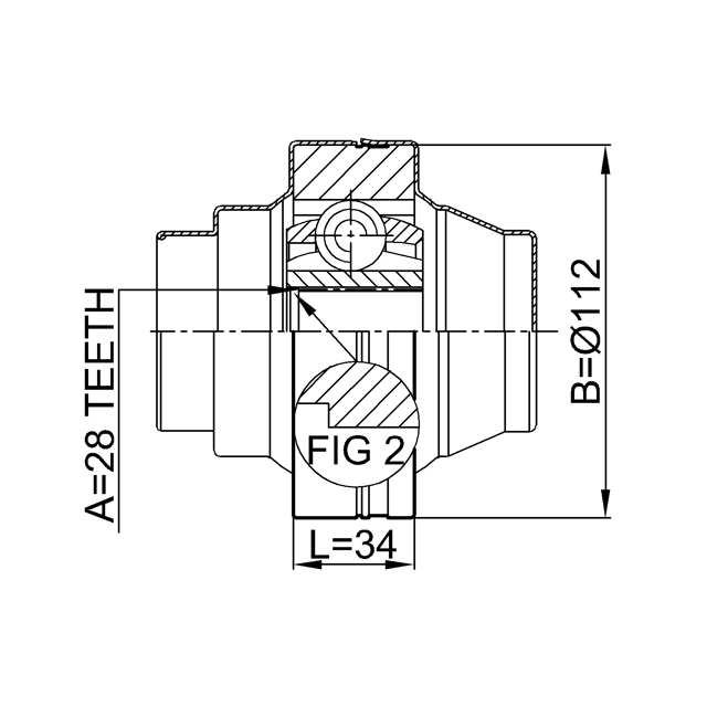 2311-TOUR_ШРУС внутренний к-кт! VW Touareg 3.0 V6 TDi/3.2 V6/3.2 V6 FSi 03> preview 2