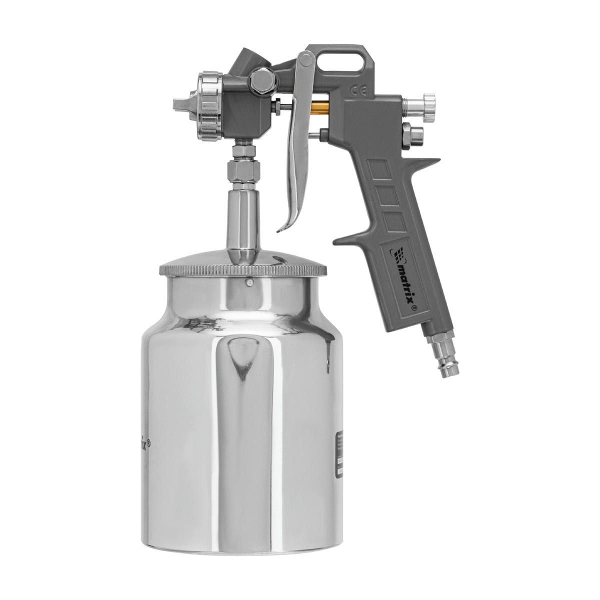 Краскопульт MATRIX c нижним бачком 1л (сопла 1.2, 1.5, 1.8мм) preview 5