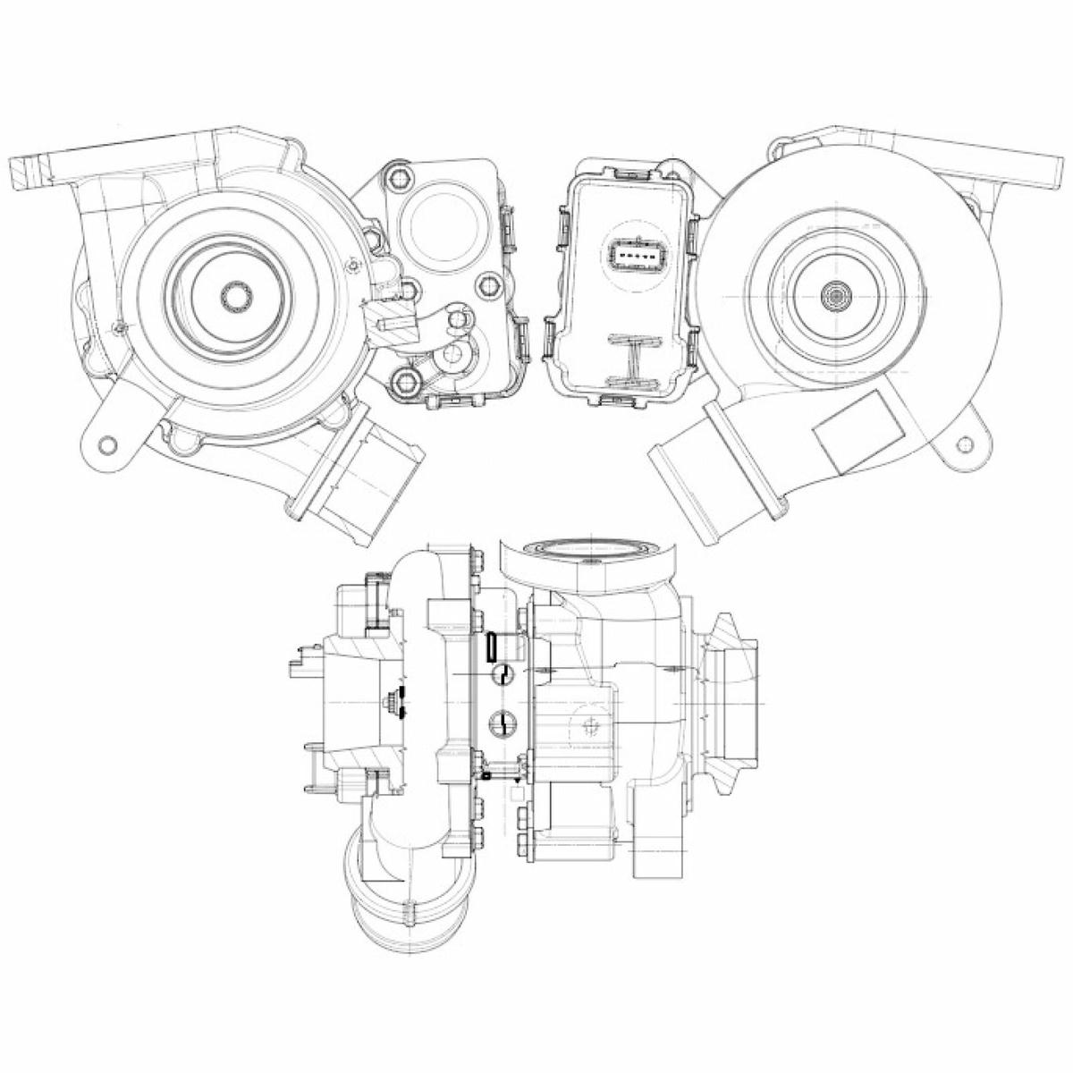 Турбокомпрессор для а/м Land Rover Freelander II (06-) 2.2D (224DT) (тип TD04L4) (LAT 1001) preview 4