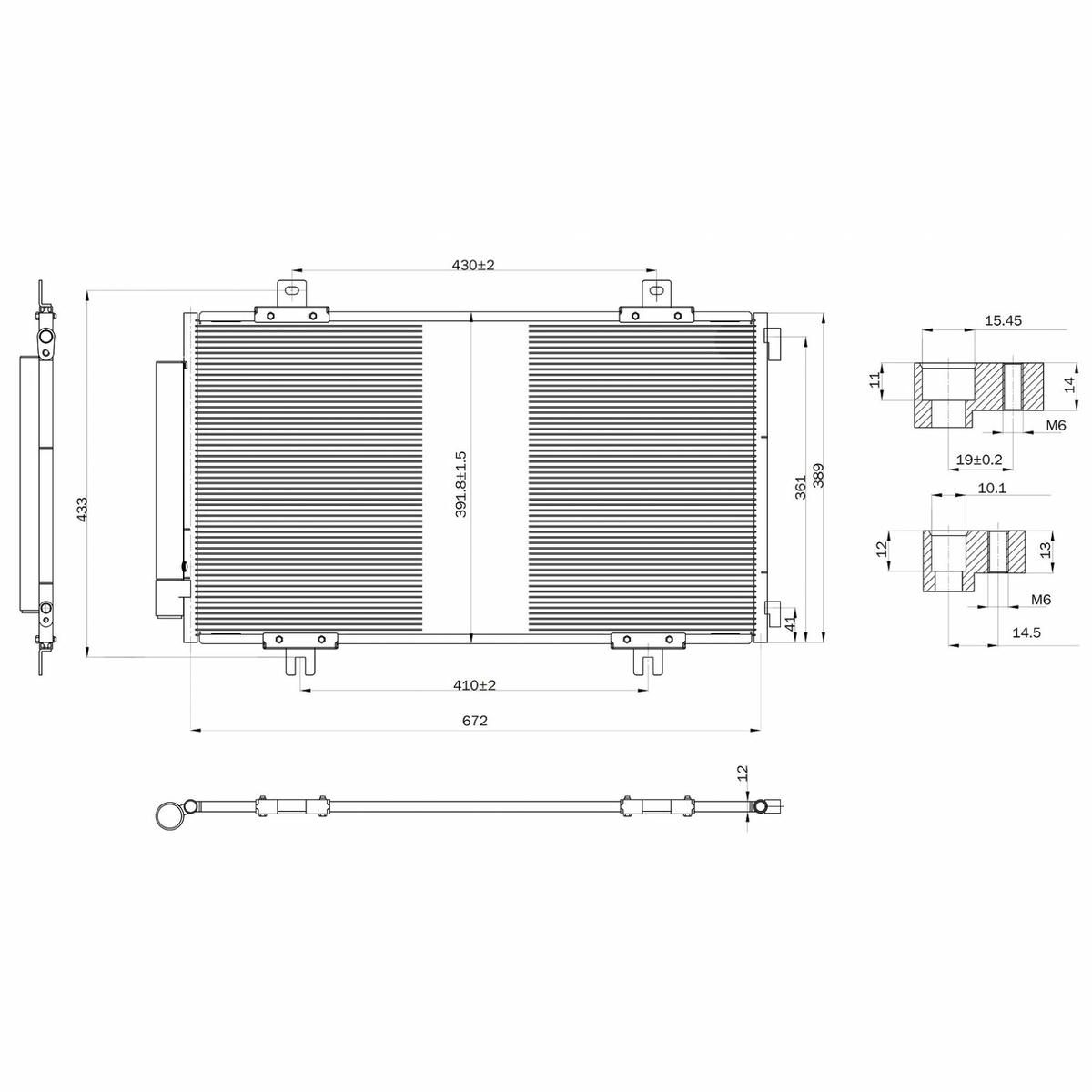 Радиатор кондиционера LUZAR LRAC 2464 preview 4 Радиатор кондиционера LUZAR LRAC 2464 preview 4