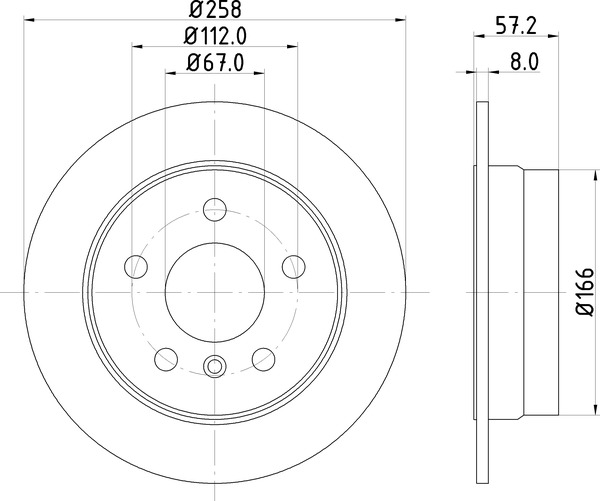 Диск торм. для а/м Mercedes A (W169)/B (W245) (04-) зад. d=258 (окраш.) (DF 250122) preview 3