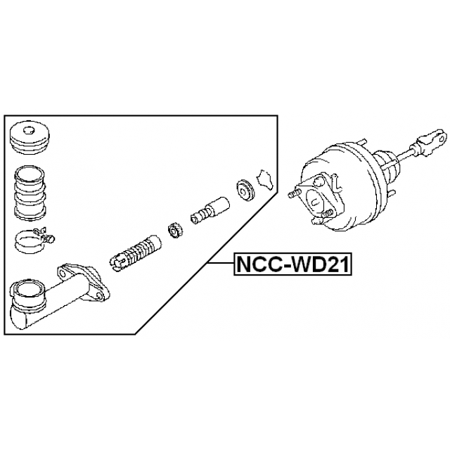 Цилиндр сцепления главный FEBEST NCC-WD21 preview 2