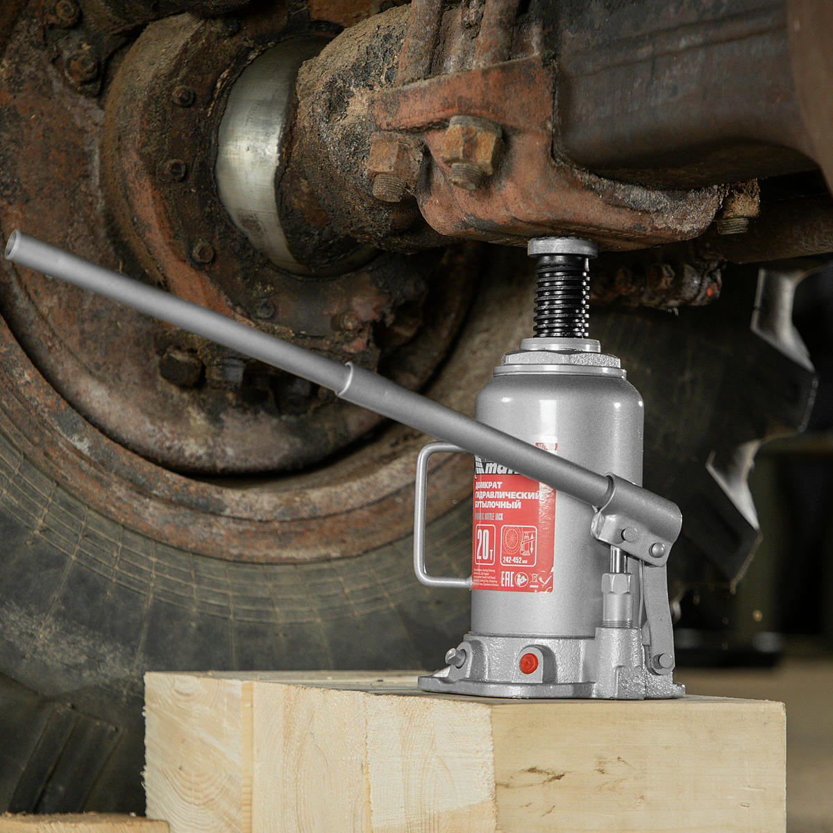 Домкрат гидравлический бутылочный, 20 т, h подъема 242-452 мм MATRIX 50731 preview 17