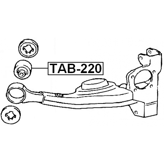 Сайлентблок задней подвески FEBEST TAB-220 preview 2