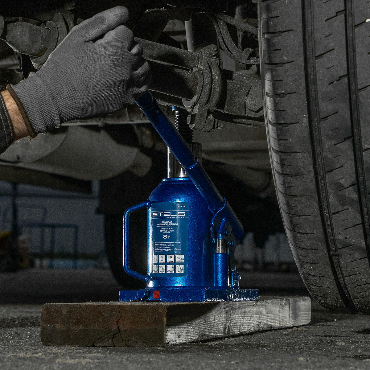 Домкрат бутылочный 8т гидравлический 170–430мм STELS preview 13