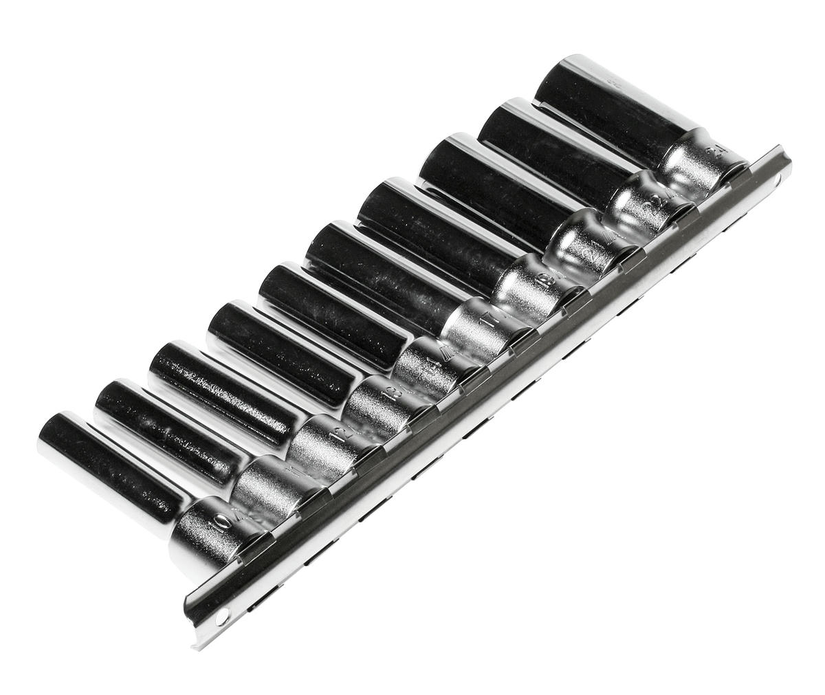 Набор головок торцевых глубоких 6-гранных 1/2" 10-24мм, длина 76мм 10шт JTC preview 1