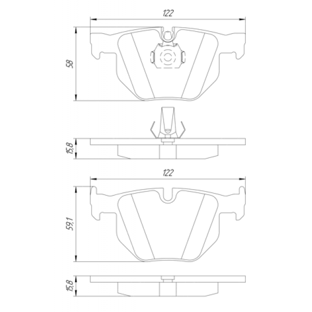 Колодки тормозные задние к-кт FEBEST 1901-F16R preview 2