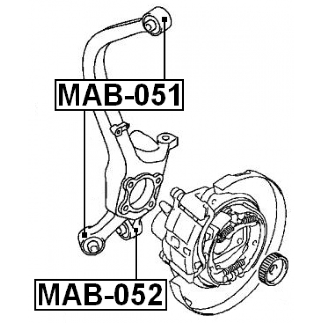 Сайлентблок задней подвески FEBEST MAB-051 preview 2 Сайлентблок задней подвески FEBEST MAB-051 preview 2
