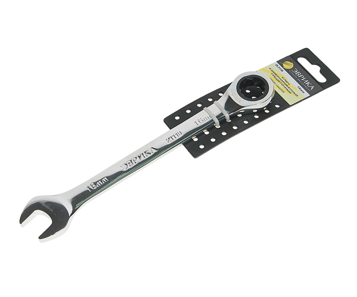 Ключ комбинированный 16мм трещоточный ЭВРИКА preview 1
