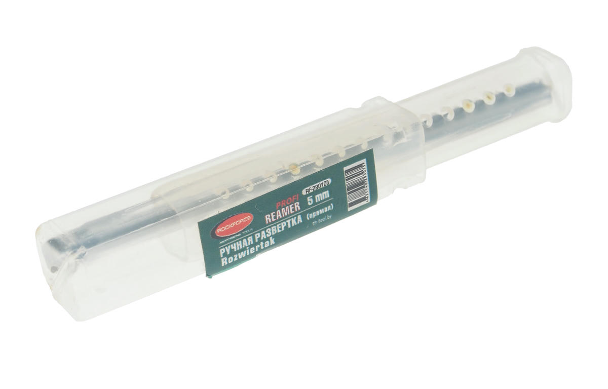 Развертка ручная (прямая) 5мм, в пластиковом футляре ROCKFORCE preview 1