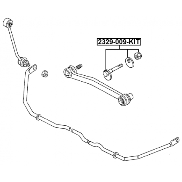 Болт с эксцентриком ремкомплект AUDI 80 AVANT RS2 QUATTRO 1994-1996 FEBEST 2329-009-KIT preview 2