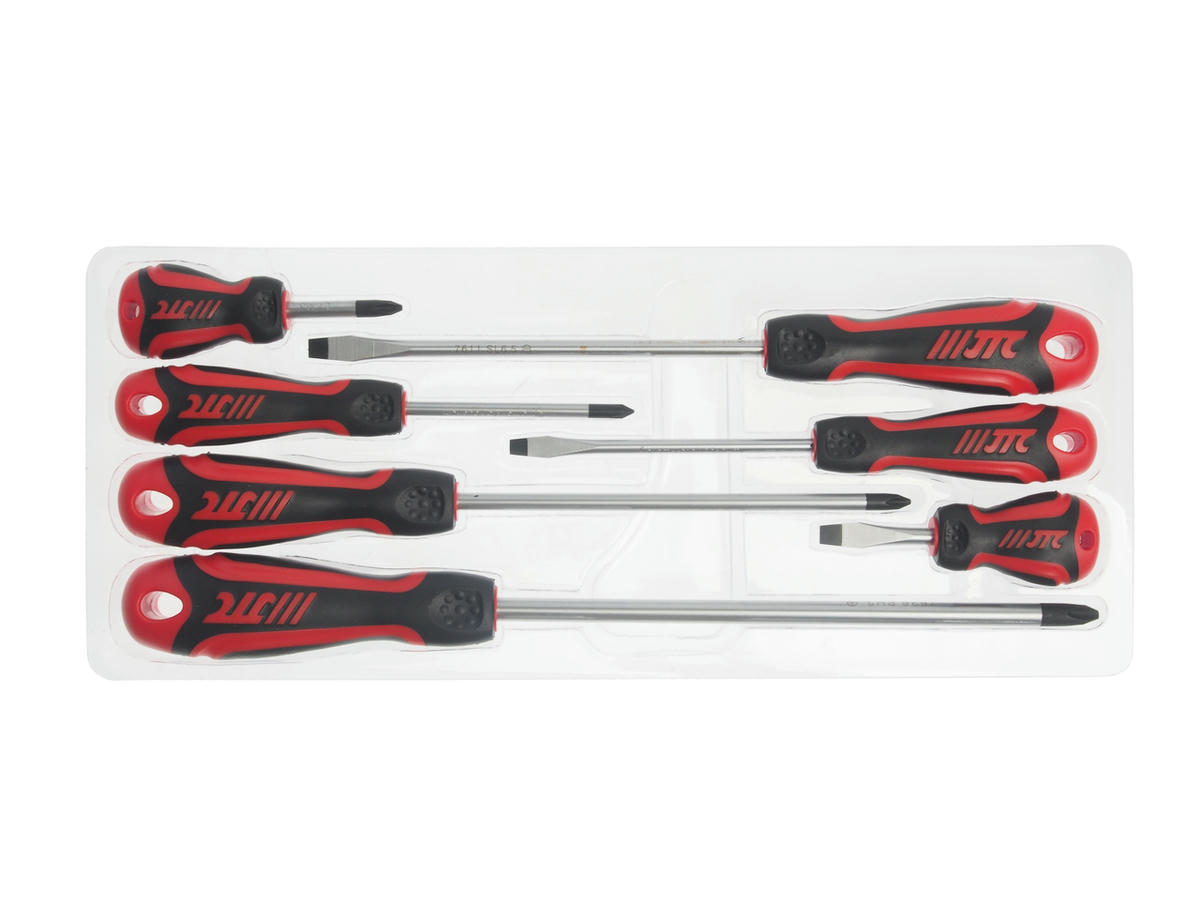 Набор отверток усиленных, 7 предмета SL5.5x100, SL6.5x38, SL6.5x150, PH1x75, PH2x38, PH2x150, PH3x2 preview 1