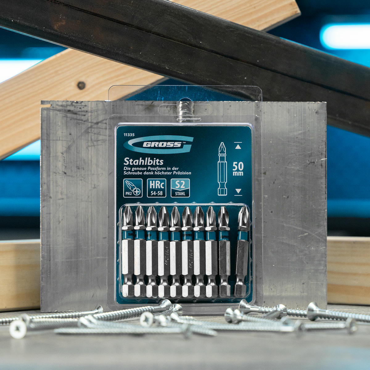 Набор бит PH2х50 сталь S2, (10шт) GROSS preview 8