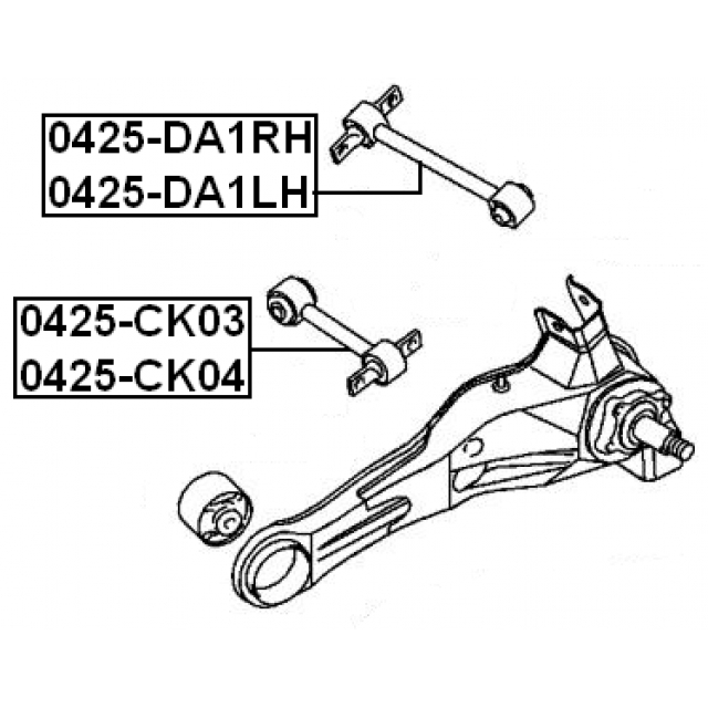 0425-DA1RH_рычаг задней подвески! верхний правый Mitsubishi Carisma 97> preview 2