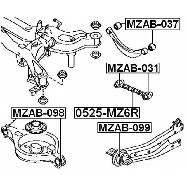 0525MZ6R_рычаг задней подвески нижний! Mazda 6 GG/GY all 02> preview 2