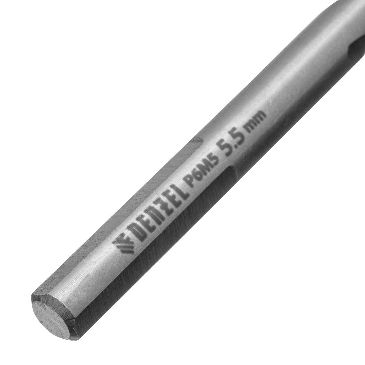 Сверло спиральное по металлу 5,5 x 93мм, Р6М5, Golden Tip, многогранная заточка// Denzel preview 4