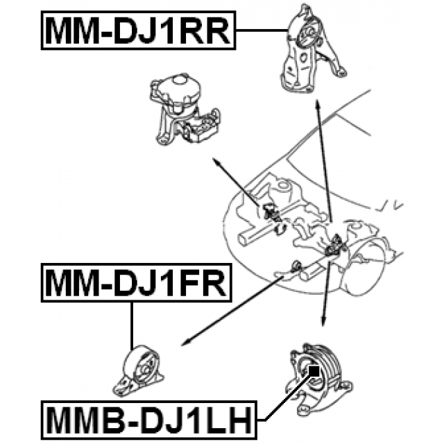 Опора двигателя задняя FEBEST MM-DJ1RR preview 2