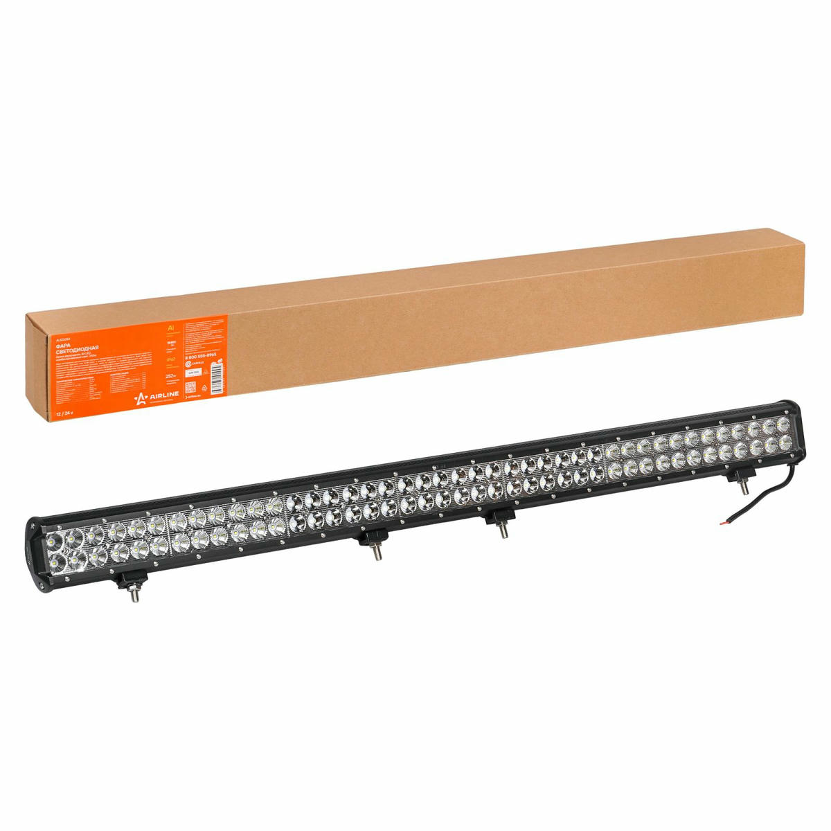 Фара светодиодная (балка) двухрядная, 84LED комбин.свет, 252W (980х78х65) 12/24V (ALED054) preview 1