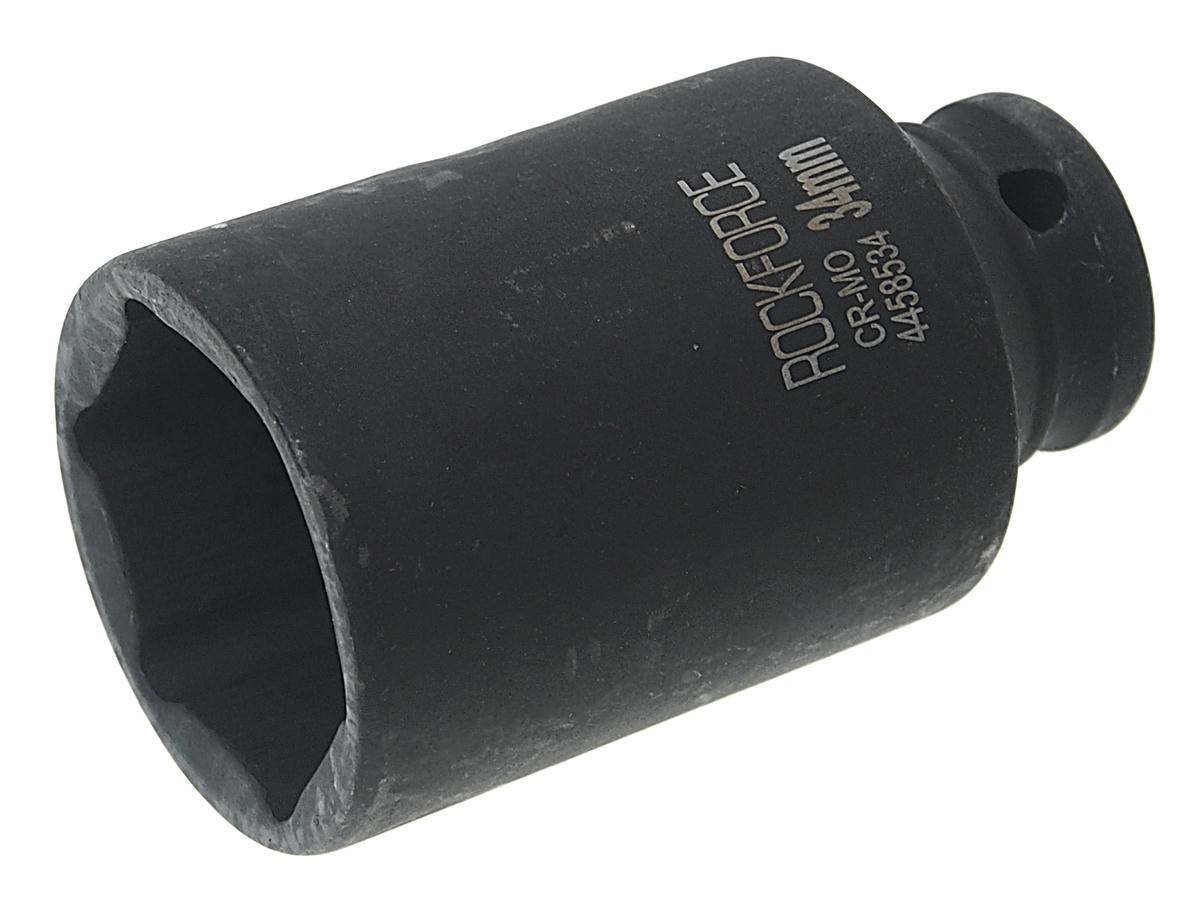 Головка торцевая 34мм 1/2" 6-гранная ударная удлиненная L=80мм ROCKFORCE RF-4458534 /1/10 preview 1