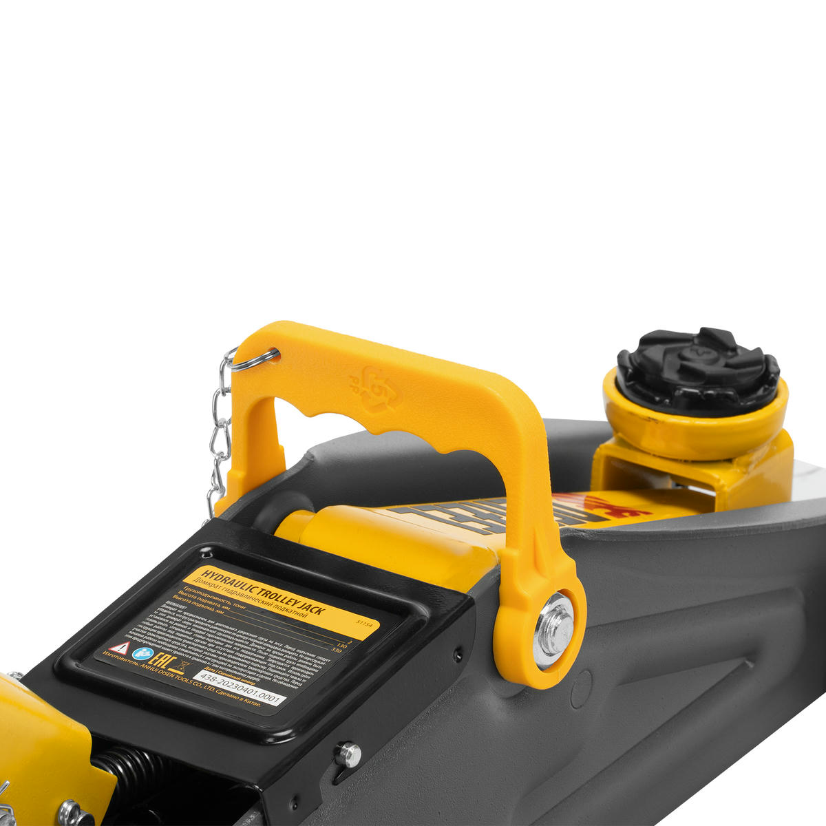 Домкрат подкатной гидравлический 2т 130-330мм с фиксатором (в кейсе) DENZEL preview 11