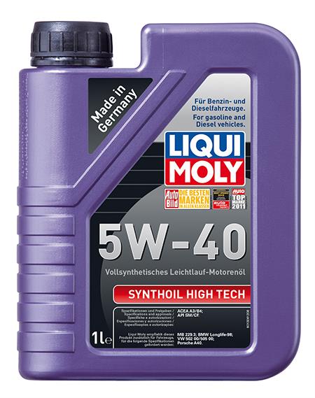 Масло моторное LIQUI MOLY SYNTHOIL HIGH-TECH A3/B4 SN 5W40 1л синт. preview 2