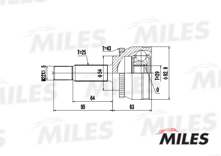 ШРУС MITSUBISHI CARISMA 1.6-1.9TD 96-99 нар. +ABS preview 3