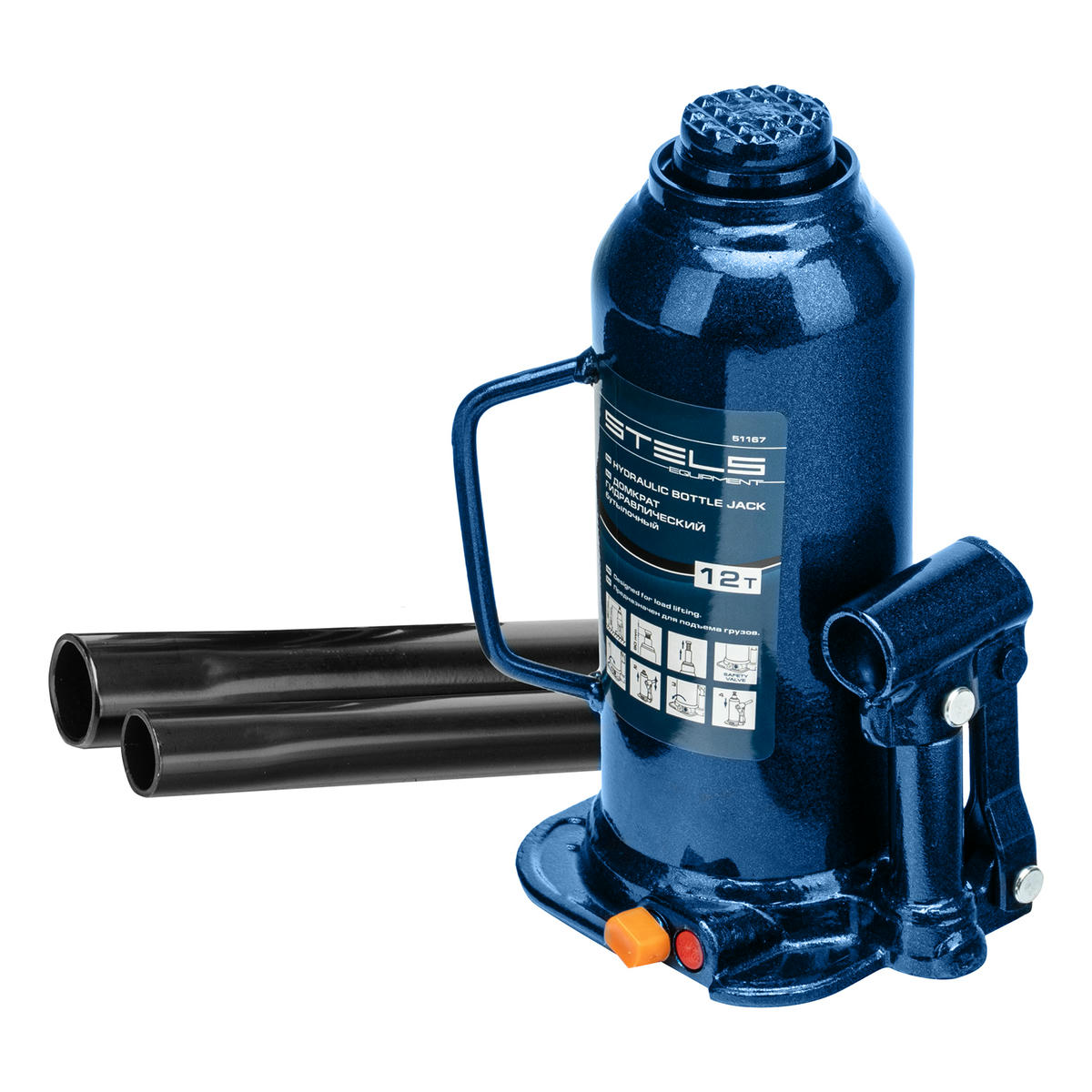 Домкрат бутылочный 12т гидравлический подъем 227-457 ммSTELS preview 1
