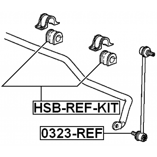 Втулка переднего стабилизатора FEBEST HSB-REFKIT preview 2