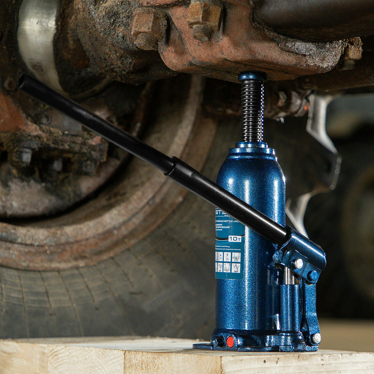 Домкрат бутылочный 10т гидравлический подъем 222-447 ммSTELS preview 14