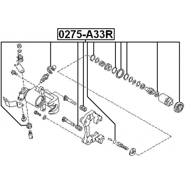 Рк заднего суппорта FEBEST 0275-A33R preview 2 Рк заднего суппорта FEBEST 0275-A33R preview 2