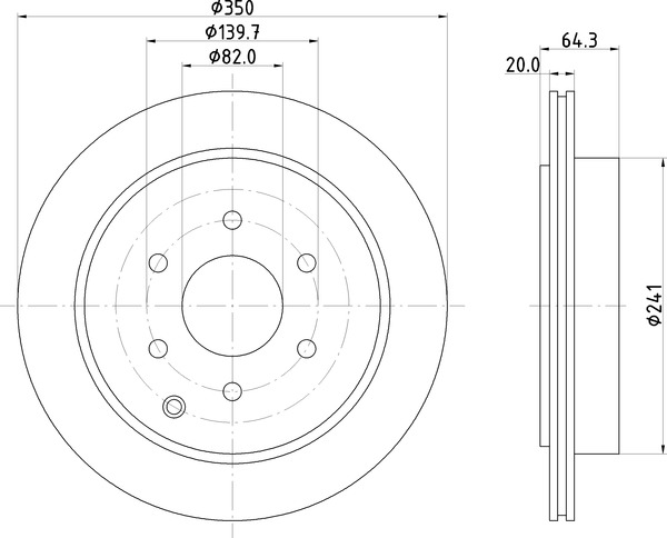 Диск торм. для а/м Nissan Patrol (10-)/Infiniti QX56/QX80 (10-) зад. d=350 (DF 084407) preview 3