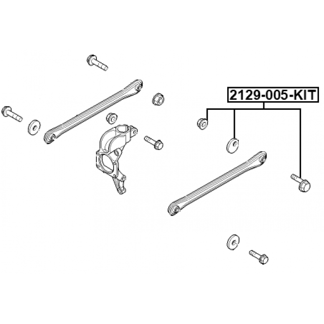 Болт с эксцентриком ремкомплект FORD MONDEO GE 2000-2007 FEBEST 2129-005-KIT preview 2