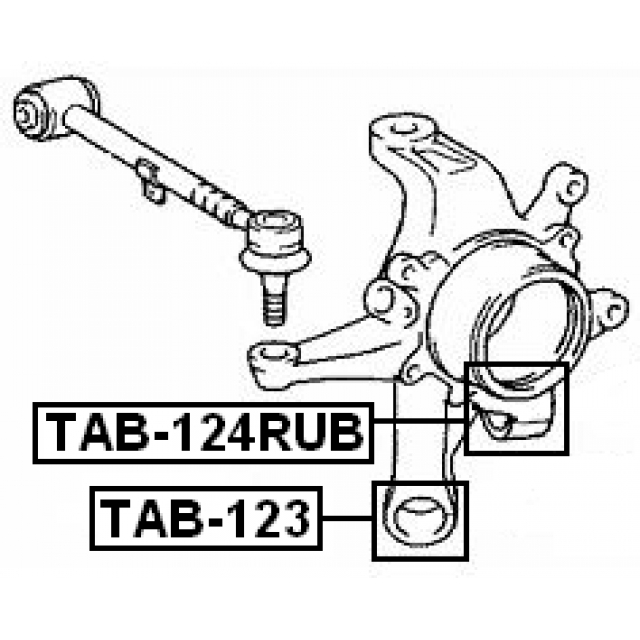 Сайлентблок задней подвески FEBEST TAB-124RUB preview 2