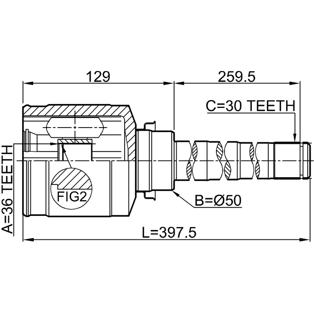 ШРУС внутренний FEBEST 0411-CW6WRH preview 2