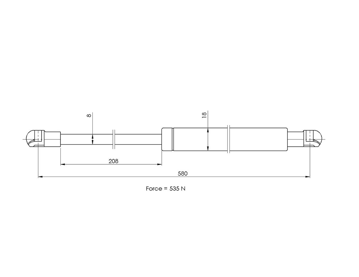 Газовый упор багажника TRIALLI GS 2014 preview 2