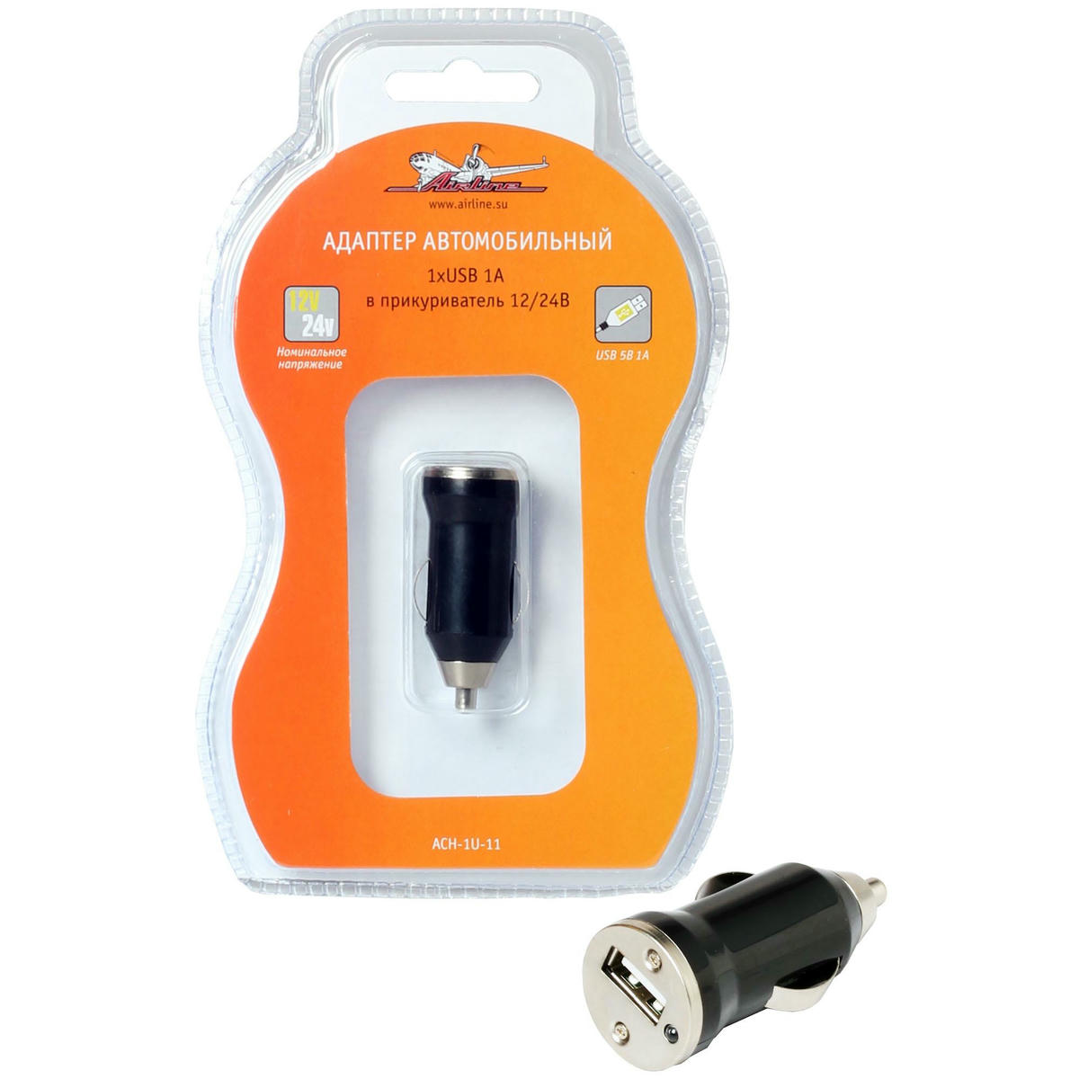 Автомобильное зарядное устройство AirLine ACH-1U-11 preview 1