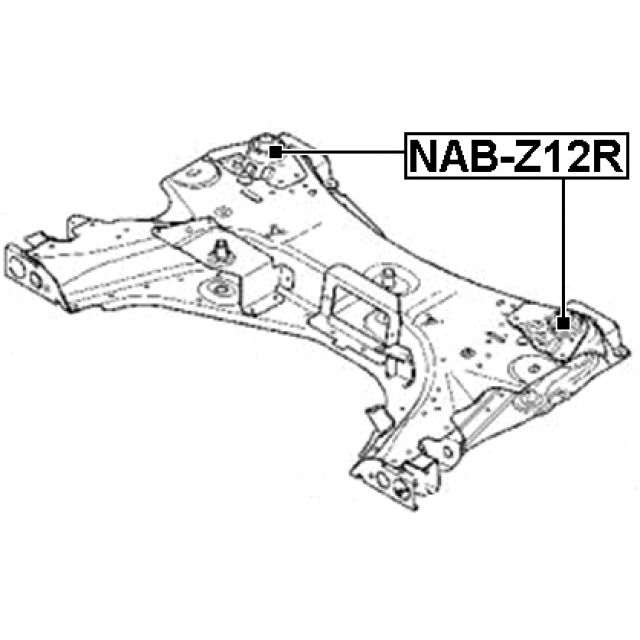 Сайлентблок подрамника FEBEST NAB-Z12R preview 2