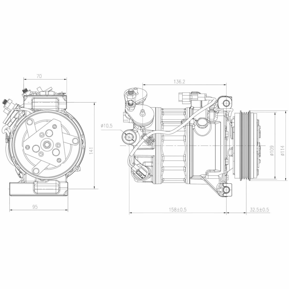 Компрессор кондиц. для а/м Volvo S60 II (06-)/S80 II (06-)/XC60 (08-)/XC70 (07-) (LCAC 1055) preview 3