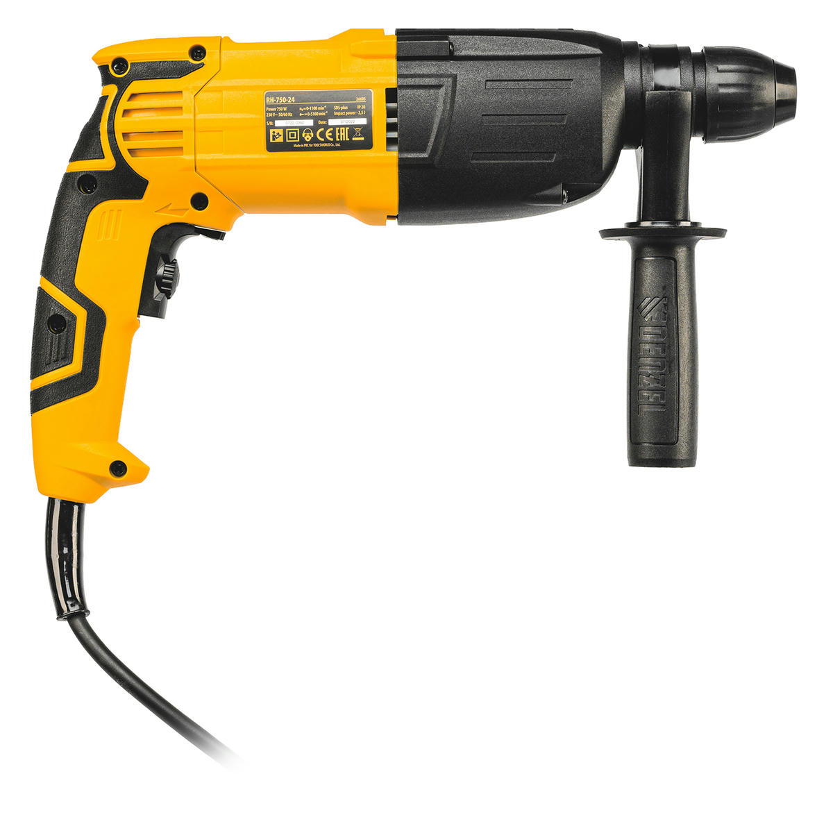 DENZEL 26605 Перфоратор электрический RH-750-24, SDS-plus, 750 Вт, 2,5 Дж, 3 реж. preview 5