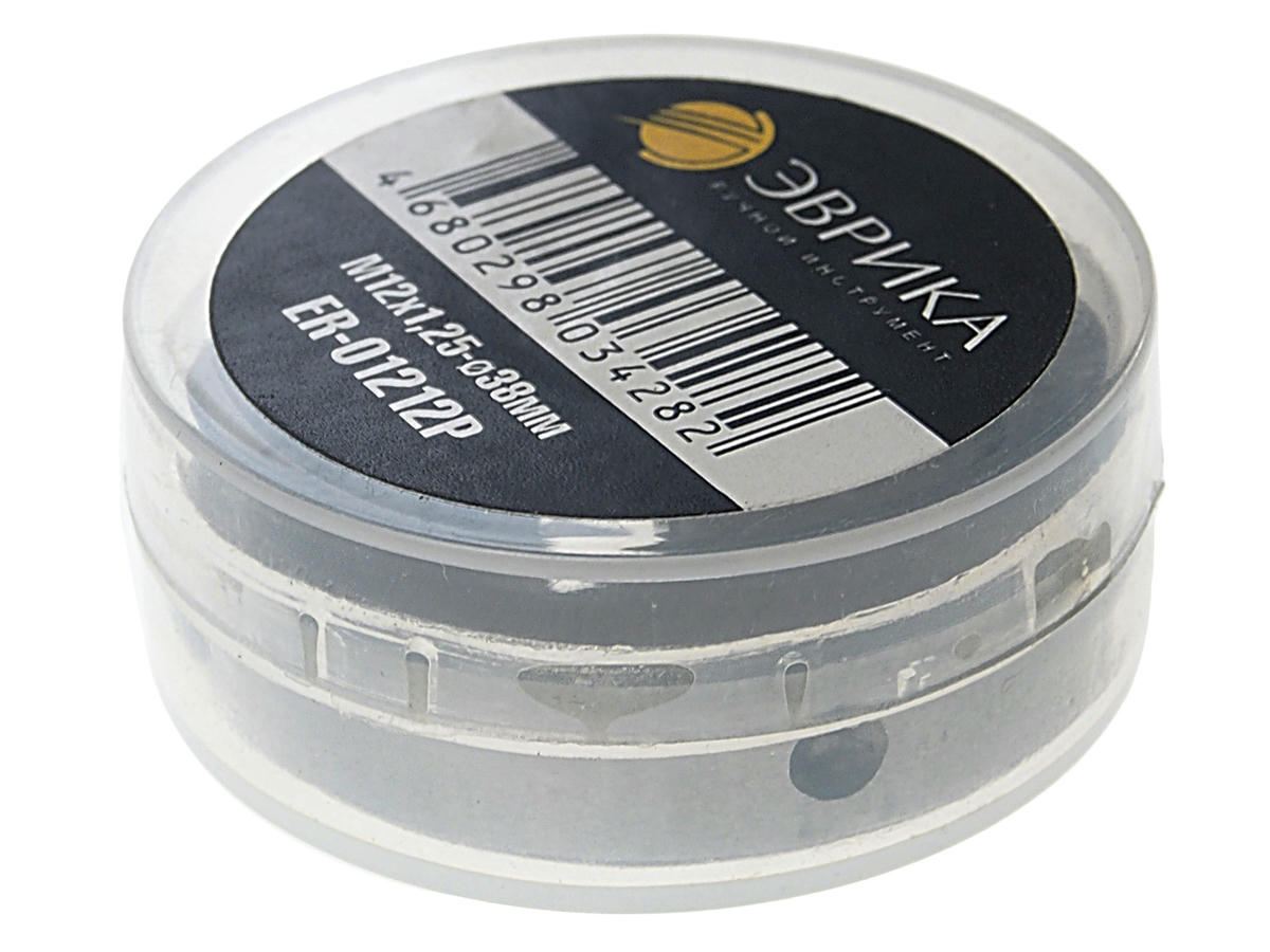 Плашка M12x1,25-o38мм, в пластиковом футляреЭВРИКА preview 1