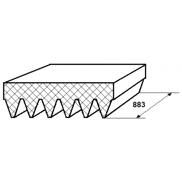 Ремень ручейковый FEBEST 88128-6L883 preview 2
