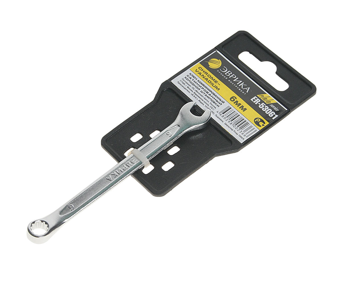 Ключ комбинированный 6мм PRO ЭВРИКА preview 1