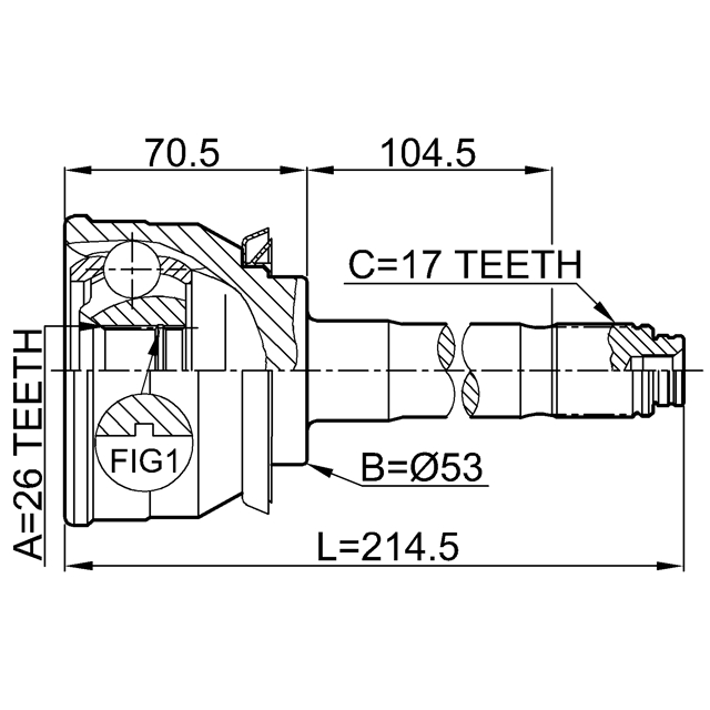 ШРУС наружный FEBEST 0610-004 preview 2