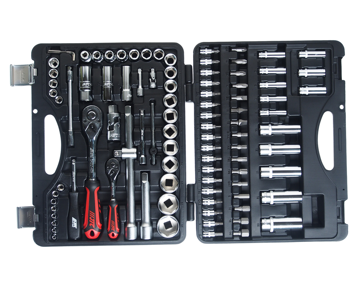 Набор головок торцевых и вставок 96пр 1/4" 1/2" 6гр кейс JTC preview 2