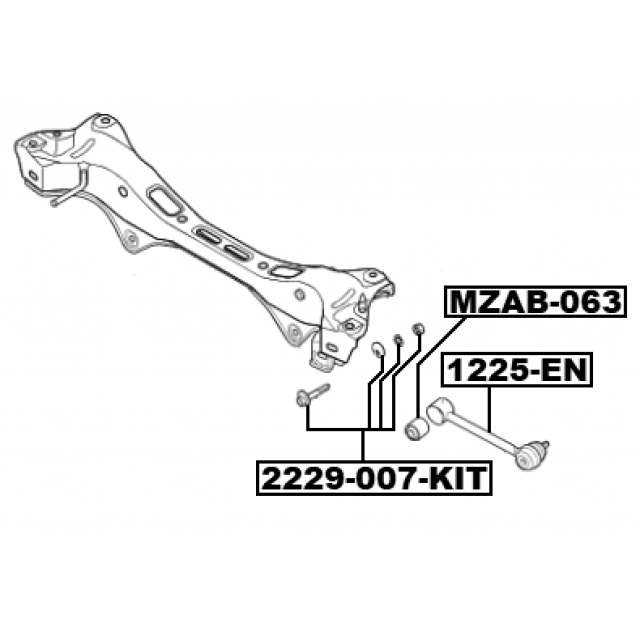 Болт с эксцентриком ремкомплект FEBEST 2229-007-KIT preview 2