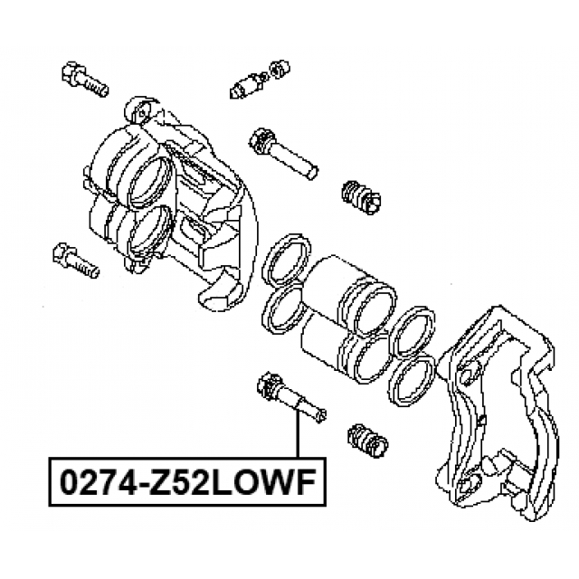 Втулка направляющей суппорта FEBEST 0274-Z52LOWF preview 2