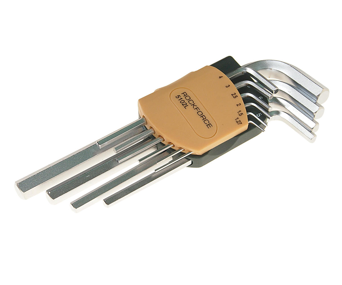 Набор ключей шестигранных удлиненных 1.27-10мм 10пр ROCK FORCE preview 1